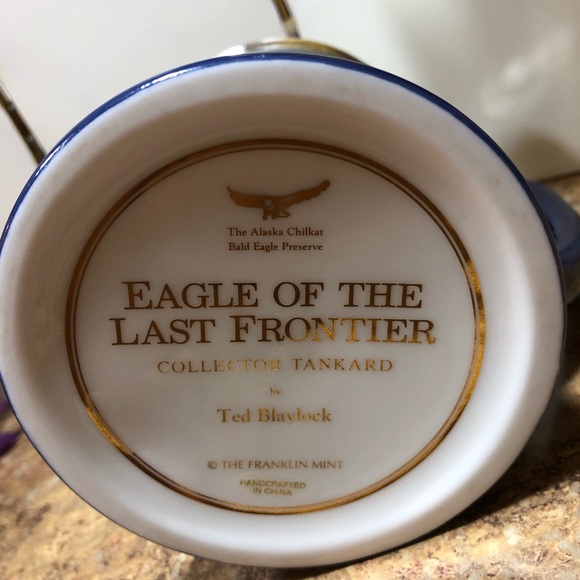 Franklin Mint "Eagle Of The Last Frontier" Beer Stein W/Lid By Ted Blaylock - Picture 6 of 11